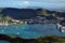 An Areal View of Charlotte Amalie in St. Thomas