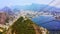 Areal view of a famous Copa Cabana beach in Brazil, Rio de Janeiro. Travel