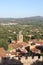 Areal view of Grimaud, France