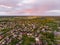 Areal view of KuldÄ«ga. Small countryside city.