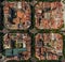 Areal view of some buildings in Barcelona, Kataluna.