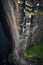 areal view of a steep rock cliff. Hornelen cliffs.