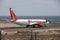 ARECIFE, SPAIN - APRIL, 15 2017: Boeing 737 - 800 of Corendon.com Lanzarote Airport