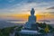 areial photography Phuket big Buddha in sunrise