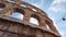 Arena di Verona Detail under a blue sky  