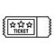 Arena ticket icon, outline style