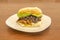Arepa pabellon recipe with beans, avocado, plantain, cheese and shredded meat