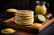 Arepas, traditional Venezuelan food, made from cornmeal dough. breakfast with pancakes