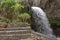 arequipa, peru: waterfall and stone steps.