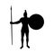 Ares god  war silhouette ancient mythology fantasy