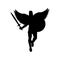 Ares god war wings silhouette ancient mythology fantasy
