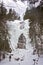 Arethusa Falls Waterfall in the White Mountains of New Hampshire in Winter