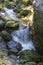 Areuse gorges in Switzerland. River with many waterfalls