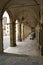 Arezzo Italy: view of Logge dei Vasari porticos in piazza Grande