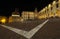 Arezzo `Piazza grande` in the night, Tuscany,