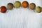 arge set of Indian spices and herbs. On a marble background, copy space