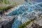 Argentiere Glacier in Chamonix Alps, Mont Blanc Massif, France.