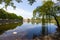 Argentina Alta Gracia weeping willow on Tajamar lake