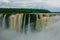 Argentina, America, Waterfalls, devil`s throat. Iguazu Falls on the border of Argentina and Brazil