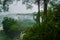 Argentina, America, Waterfalls, Iguazu Falls: Beautiful landscape overlooking the world famous waterfall, the seventh wonder of