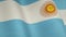 Argentina background flag waving banner footage - seamless loop video animation