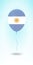 Argentina balloon with flag. Ballon in the Country National Colors.