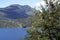 Argentina Bariloche, landscape of Lake Nahuel Huapi with mountains and trees