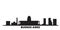 Argentina, Buenos Aires City city skyline isolated vector illustration. Argentina, Buenos Aires City travel black