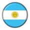 Argentina button flag