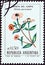 ARGENTINA - CIRCA 1985: A stamp printed in Argentina from the `Flowers ` issue shows Peruvian Zinnia Zinnia peruviana