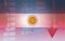 Argentina crisis economy stock exchange market down chart fall trading graph finance Fiscal deficit High inflation loan Argentina