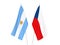 Argentina and Czech Republic flags