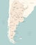 Argentina - detailed map with administrative divisions country