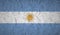 Argentina flag with the effect of crumpled paper and grunge