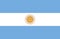 Argentina flag in official colors and with aspect ratio of 9:14