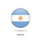 Argentina flag - round glossy