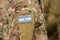 Argentina flag on soldiers arm. Argentina troops collage