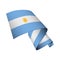 Argentina flag wavy abstract background. Vector illustration