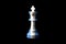 Argentina flags paint over on chess king. 3D illustration