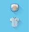 Argentina jersey and crest vector