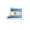 Argentina Label Flags Vector Template Design