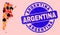 Argentina Map Composition of Fire and Homes and Grunge Argentina Seal Stamp