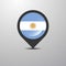 Argentina Map Pin