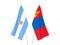 Argentina and Mongolia flags