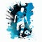 Argentina national football player. Argentinian soccer team. Argentina soccer poster. Abstract Argentinian football background