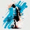 Argentina national football player. Argentinian soccer team. Argentina soccer poster. Abstract Argentinian football background