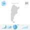 Argentina People Icon Map. Stylized Vector Silhouette of Argentina. Population Growth and Aging Infographics
