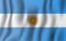 Argentina realistic waving flag vector illustration. National co