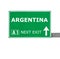 ARGENTINA road sign isolated on white