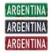 argentina road sign set. with country name on road traffic signs board design vector illustration.